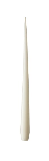 Kónická sviečka Taper Ivory Matt, 42 cm, set 4 ks – off-white