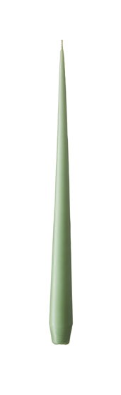 Kónická sviečka Taper Eucalyptus Matt, 32 cm, set 4 ks – svetlozelená