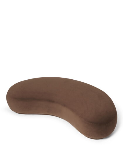 Ottoman Rico Lounger Rich Velvet, Soft Brown