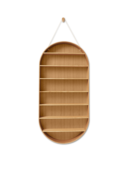 Závesná oválna polica Oval Dorm Oiled Oak – naolejovaný dub