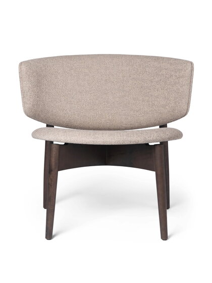 Stolička Herman Lounge Chair Wood/Bouclé, Dark Stained Beech/Sand – tmavý buk/piesková