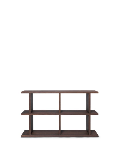 Knižnica Kona Bookcase 2x2, Dark Stained Oak – hnedá/dub