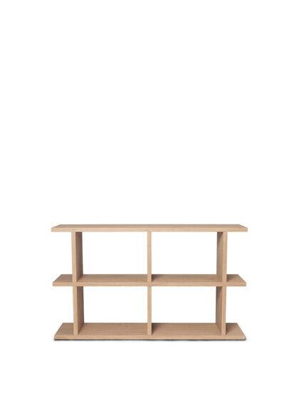 Knižnica Kona Bookcase 2x2, Natural Oak Veneer – prírodná/dub