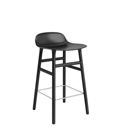 Barová stolička Form Barstool, 65 cm – čierna/čierny dub