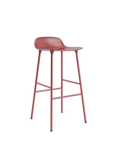 Barová stolička Form Barstool, 75 cm – červená/oceľ