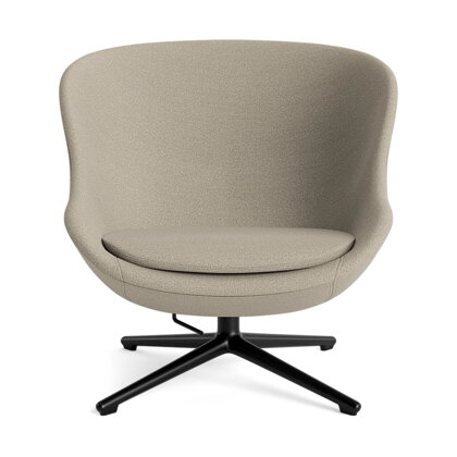 Otočné kreslo Hyg Lounge Chair Low Swivel, nízke – béžové/čierna oceľ