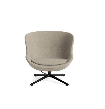 Otočné kreslo Hyg Lounge Chair Low Swivel, nízke – béžové/čierna oceľ