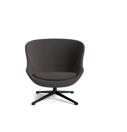 Otočné kreslo Hyg Lounge Chair Low Swivel, nízke – tmavosivé/čierna oceľ