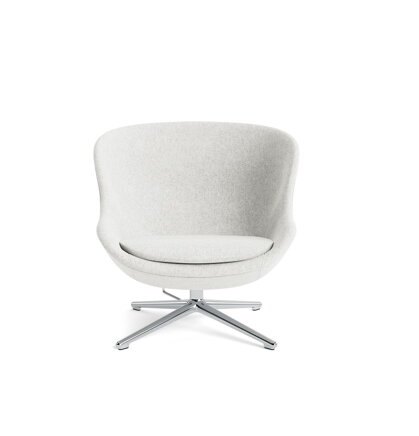 Otočné kreslo Hyg Lounge Chair Low Swivel, nízke – svetlosivé/oceľ