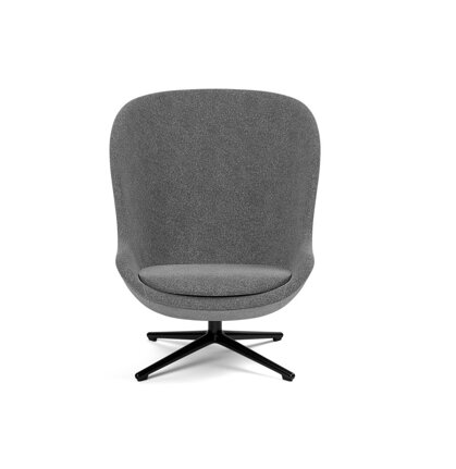 Otočné kreslo Hyg Lounge Chair High Swivel, vysoké – sivé/čierna oceľ