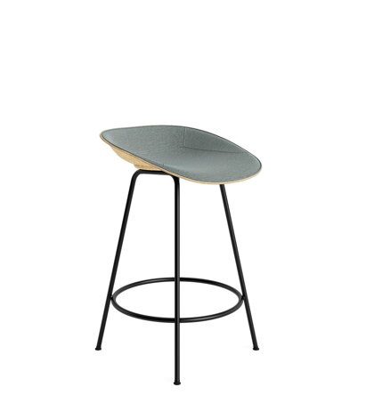 Barová stolička Mat Barstool, 65 cm – sivozelená/čierna oceľ