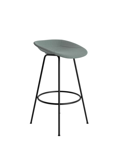 Barová stolička Mat Barstool, 75 cm – modrosivá/čierna oceľ