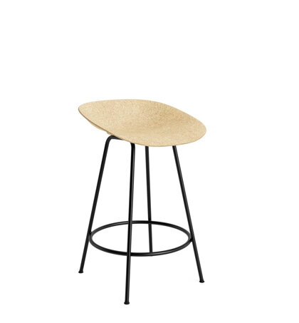 Barová stolička Mat Barstool, 65 cm – konopné vlákno/čierna oceľ