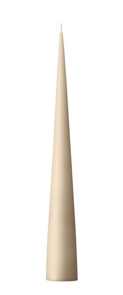 Kónická sviečka Cone Ice Latte Matt, 25 cm, set 2 ks – béžová