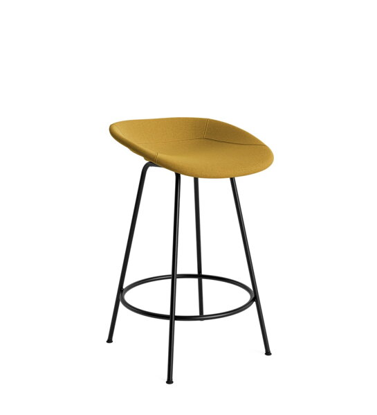 Barová stolička Mat Barstool, 65 cm – horčicová/čierna oceľ